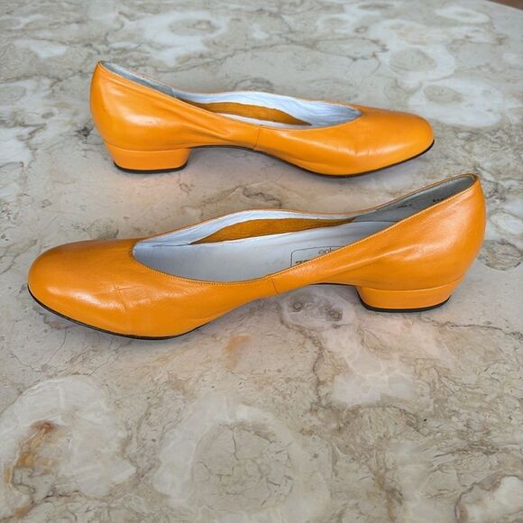 Bally Suisse Romain Nappa Leather Ballerina Flats 1970s Vintage - Picture 6 of 12